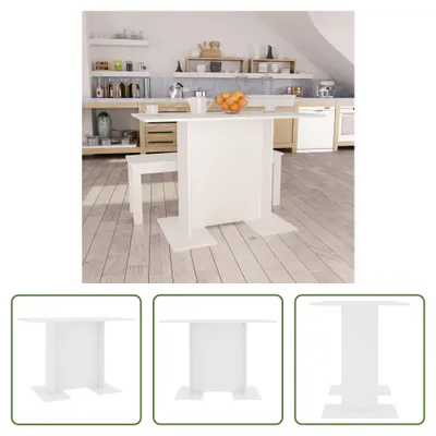 Immagine prodotto di The Living Store tavolo da pranzo bianco 110x60x75 cm in materiale ligneo