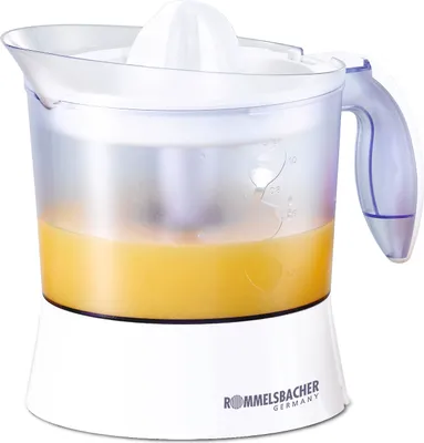 Produktbild von Zitruspresse ZP 40, 1 Liter Saftbehälter, leiser Motor,Ein/Ausschaltung über Presskegel,Rechts-/Linkslauf, Einstellung des Fruchtfleischgehaltes, 1 Presskegel für große und kleine Früchte, 40 Watt