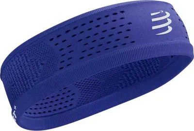 Image de Bandeau de course à pied Compressport Thin On/Off Dazzling Blue/White