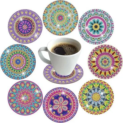 Produktbild von Set mit Diamantkunst für Diamantschildern, Selbstbaumanthropoden mit Mandala-Unterstützung kaufen