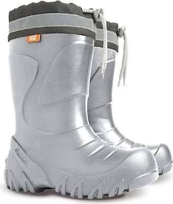 Produktbild von Demar Ultra Leichte Gummistiefel Lammfell Gefüttert Winterstiefel Winterschuhe Mammut Silber 26\27