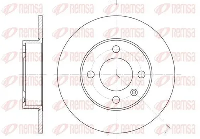 Obrázek produktu pro 2x REMSA brzdový kotouč 6616.00 zadní pro VW Lupo (6X1 6E1) POLO (6N2) 232mm