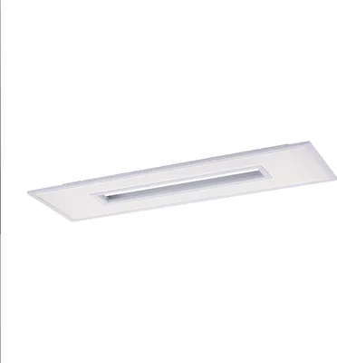 A rectangular LED panel light is shown against a white background.