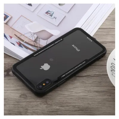 Produktbild von Handy Tasche für iPhone XS Max Cover Case Panzer Schutz Hülle Bumper Schwarz