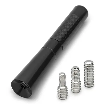 Image de Premium Carbon Design 9cm tige courte antenne voiture radio pour de nombreux véhicules