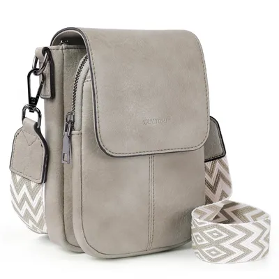 Produktbild von Umhängetasche Damen Handy Crossbody Bag Handytasche zum Umhängen Damen Klein Ciryrucksack damen für Pendeln Reise Campus Sport Rucksäcke (Grau)