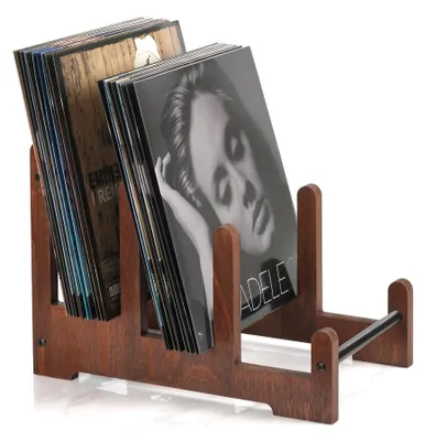 Image de Solidchoice - Support en bois pour vinyles avec 3 étagères