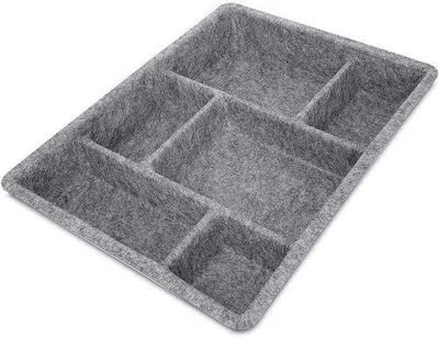 Zdjęcie produktu dla Filcowy organizer ładunku - 6 przegródek - Szary - 405 x 305 x 6 cm