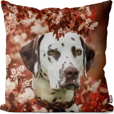 Produktbild von VOID Dalmatiner Kirschblüten Garten Kissenbezug Kissenhülle Polyester Dekoration Outdoor Dekokissen
