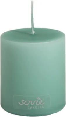 Produktbild von Sovie CANDLES Stumpenkerze in Jadegrün Ø 50 mm x H 60 mm, Brenndauer ca. 16 Std., 24 Stück