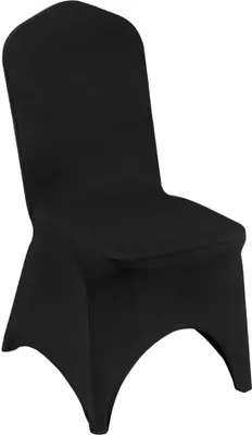 Produktbild von Stuhlbezüge Schwarz Stretch - 50 Stück - Feierliche Klappstuhl Hussen - Waschbare Stuhlhussen für Faltstühle - Hochwertige Sitzbezüge