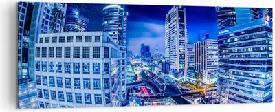 Produktbild von Bild auf Leinwand - Leinwandbild - Asien bangkok stadt architektur - 140x50cm - Wand Bild - Wanddeko - Leinwanddruck - Bilder - Kunstdruck - Leinwand bilder - Wandkunst - AB140x50-2457