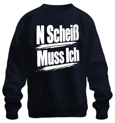 Obrázok produktu pre Tričko s nápisom "N Scheiß", vtipný výrok, sarkastická hláška, ironický text, námorná modrá farba, veľkosť L