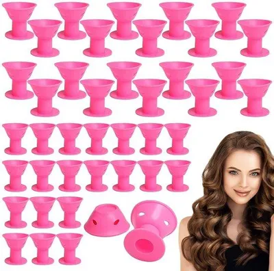 Produktbild von Unyqoos® Hitzefreie Silikon-Lockenwickler 40er Set – 20 große & 20 kleine, bequem über Nacht tragbar für natürliche Locken und Wellen, alle Haartypen