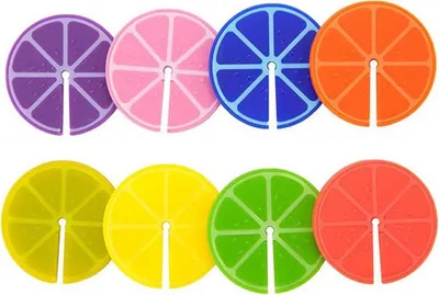 Produktbild von glasmarker Fruit Party 3,3 cm Silikon 8 Stk