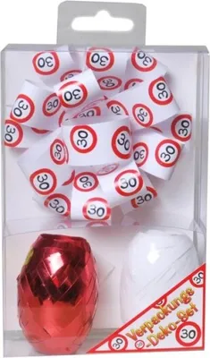 Produktbild von 1x Verpackungs-Deko-Set zum 30. Geburtstag 3-teilig