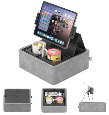 Produktbild von Tabletkissenhalter 360° drehbar - Tablethalter - Becherhalter - Snackschale
