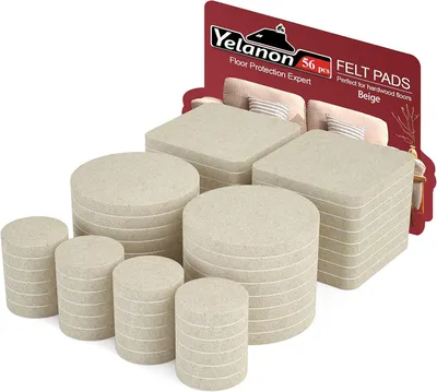 Produktbild von Filz-Möbelpads selbstklebend, 56 Stück, 25 und 50 mm, für Holzböden