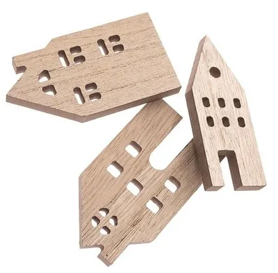 Image de 3 maisonnettes en bois