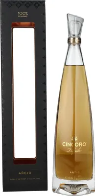 Image de Cincoro Tequila Añejo 40% Vol. 0,7l en boîte cadeau