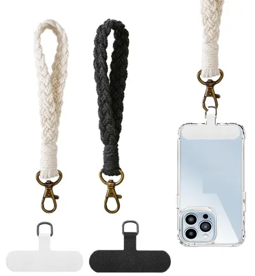 Produktbild von Set von 2 Telefon-Armbändern mit Makramee-Design
