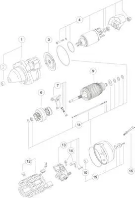 Obrázok produktu pre Štartér pre spaľovací motor 12 V 3 kW 9 zubov MAHLE pre SAME DORADO