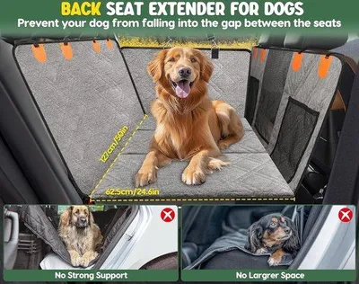 Produktbild von Famanu Hundedecke Auto Rückbank - Grau, wasserfest, rutschfest