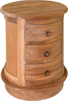 Image de Commode Burgsvik en teck massif résistant aux intempéries 60 x 45 cm