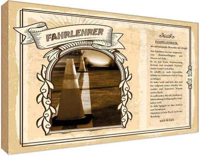 Produktbild von vianmo Holzschild 20x30 cm Fahrlehrer Beruf Arbeit