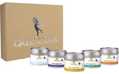 Produktbild von GREENDOOR Geschenk Set XL Massagekerzen