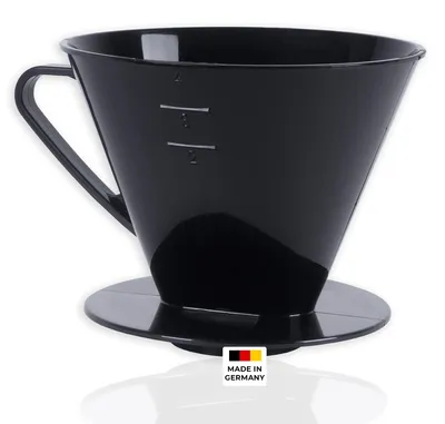 Kaffeefilterhalter Größe 6, Handfilter, Kunststoff, Schwarz