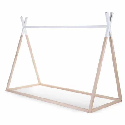 Produktbild von CHILDHOME Tipi Bettrahmen 90x200 cm Holzfarben und Weiß