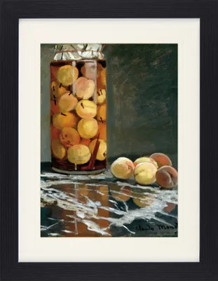 Produktbild von Claude Monet Gerahmtes Bild Mit Edlem Passepartout | Wand-Bilder | Im Bilderrahmen - Pfirsiche im Glas, 1866  (40 x 30 cm)