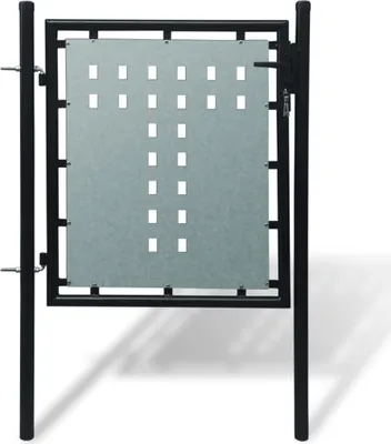 Produktbild von Zauntor (Einzeltor) Schwarz 100x150 cm