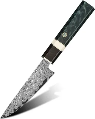 Obrázek produktu pro Damaškový kuchyňský nůž ZE-37473 - Zelená/Černá KP37473