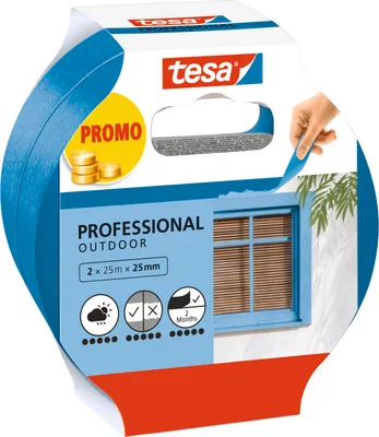 Image de tesa Professional Outdoor 56214-00000-03 Malerabdeckband Blau (L x l) 50 m x 25 mm 2 St