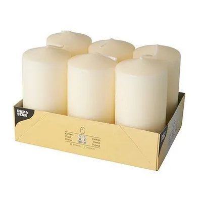 Produktbild von 6 Stumpenkerzen Ø 60 mm · 115 mm creme