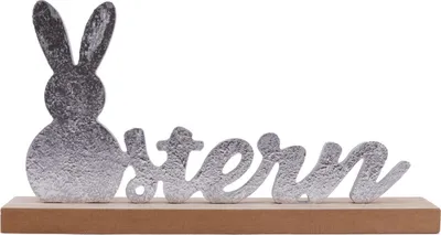 Produktbild von TrendLine Deko Aufsteller Ostern Holz 32 x 17 cm natur silber