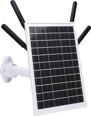 Zdjęcie produktu dla 12W Zasilany energią słoneczną Modem Router 4G LTE 300Mbps Solar WiFi 6 Extender z gniazdem na kartę SIM 18000 MAh Bateria 150M Daleki zasięg IP66 Wodoodporny Czarna antena
