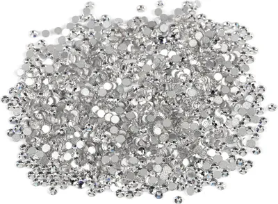 Produktbild von 1440pcs weiße Farbkristallglasnägelkunstversetzsteine ​​Telefonhülle DIY SS3 (1,3-1,5 mm)