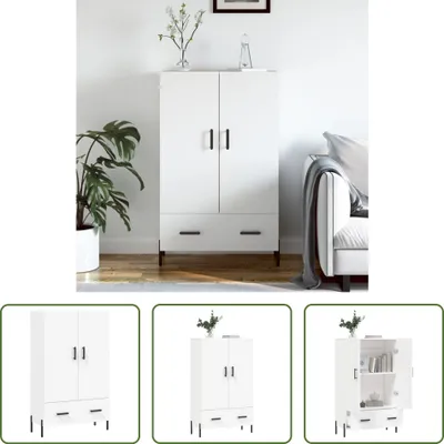 Produktbild von The Living Store Highboard Weiß 69,5x31x115 cm Holzwerkstoff