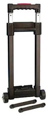Trolley mit 2 ausziehbaren Schubladen, abnehmbar, Aluminium, Schwarz