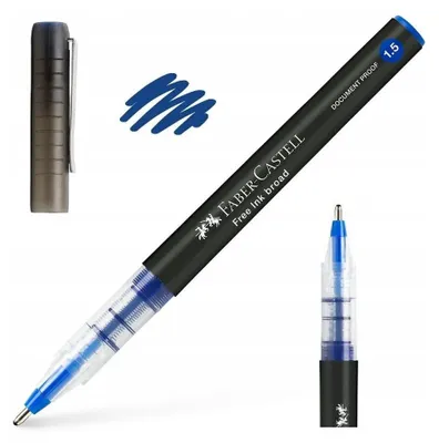 Produktbild von Faber-Castell 348351, Stick Pen, Schwarz, Blau, Transparent, Blau, 1,5 mm, Fettdruck, 1 Stück(e)