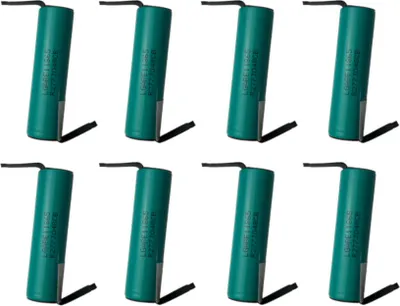 Produktbild von Trade-Shop 8x LG LGABE11865 Lithium-Ion Akku mit Z-Lötfahnen versetzt Industrie-Zelle 3200mAh 3,6V/3,7V 6,2A Entladestrom