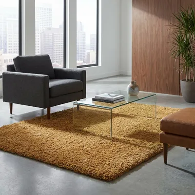 Immagine prodotto di Tappeto "Shaggy" color vaniglia, dimensioni 66x130 cm, Immagine generata dall'IA
