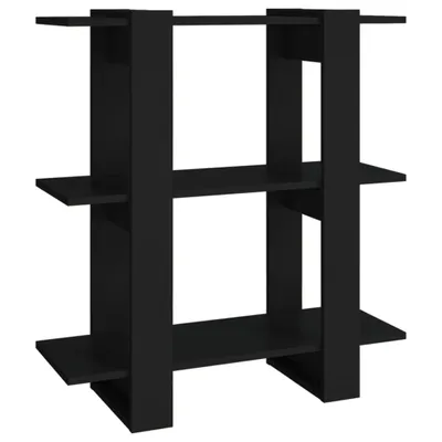 Image de Bibliothèque/Séparateur de pièce Noir 80x30x123,5 cm