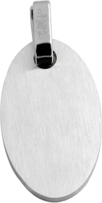 Produktbild von Akzent Edelstahlanhänger, oval, gravurfähig, silberfarben