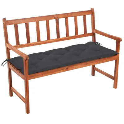 Zdjęcie produktu dla Ławka Ogrodowa Z Poduszką, 120 Cm, Lite Drewno Akacjowe Lumarko!