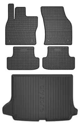 Obrázok produktu pre Gumové autokoberce SolidPRO + vaňa kufra DryZone pre: Audi Q2 2016-2026 SUV 5 ks