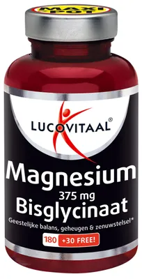 Productafbeelding van Lucovitaal Magnesium bisglycinaat 375mg - 210 Tabletten